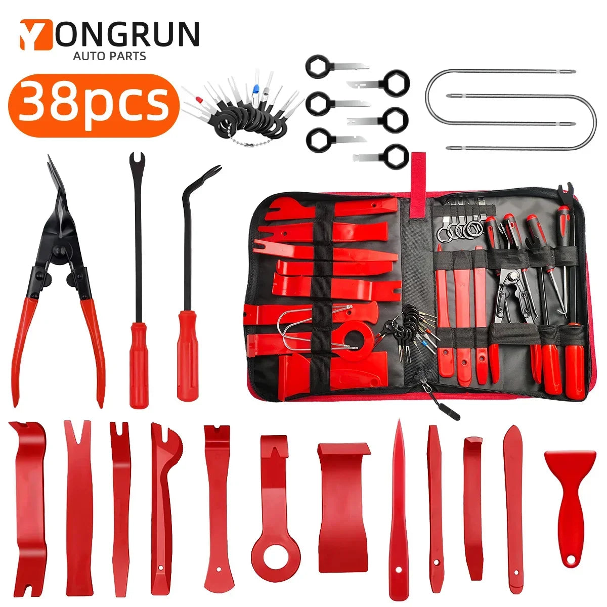 Car Tools Car Interior Disassembly Kit Panel Trim Removal Tool Car Plastic Dismantlers Hand Complete Case Tool