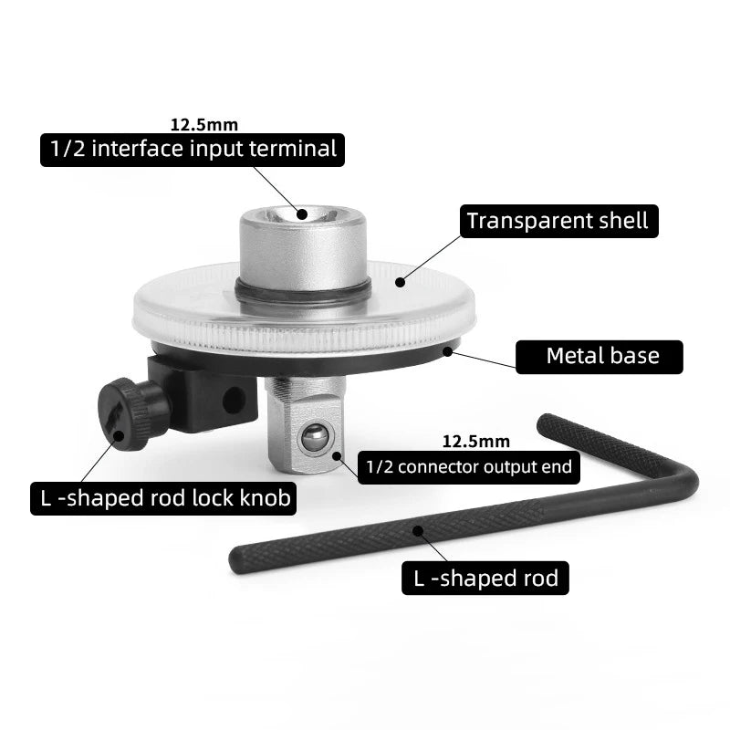 Torque Wrench Torquemeter Dial Hand Tool Auto Service Equipment Garage Calibrated In Degrees Automotive Tools Car Repairing