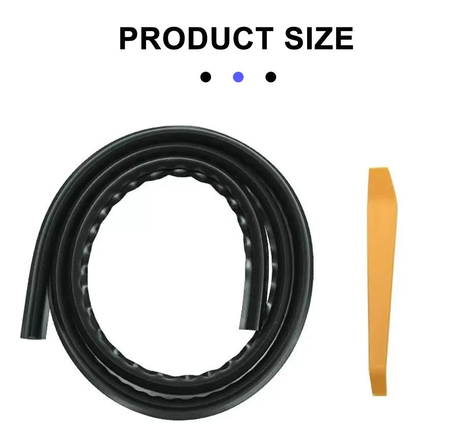 SEAMETAL 1.6m Auto Dashboard Sealing Strip Universal Car Sticker Rubber Seals Noise Insulation for Weatherstrip Car Accessories