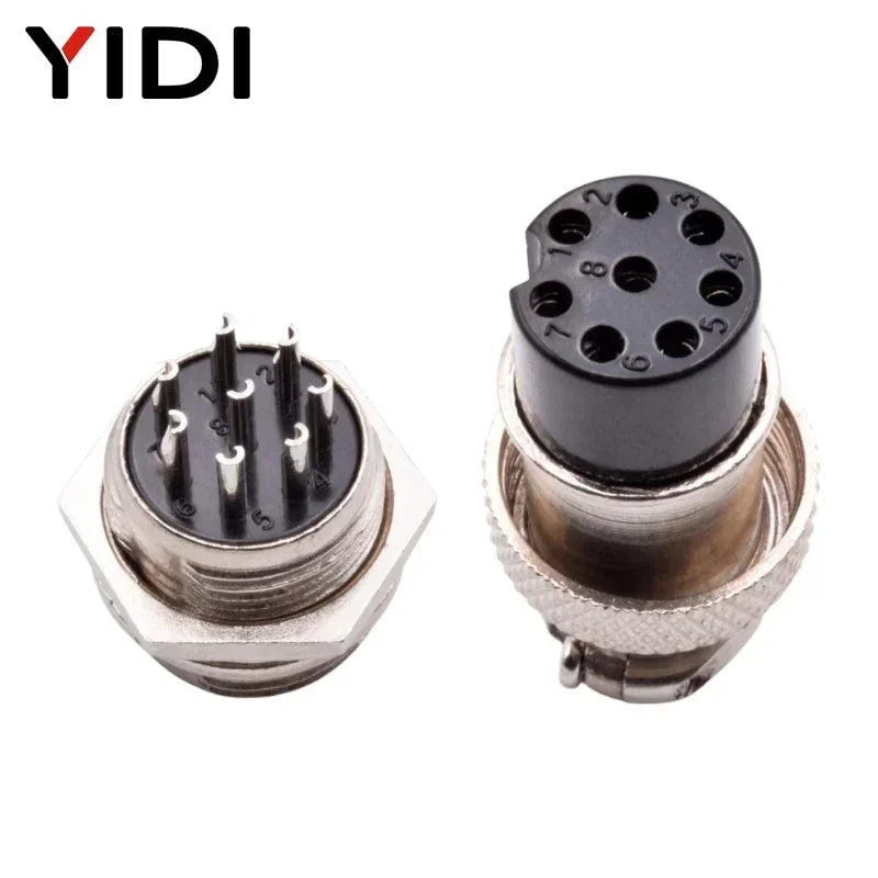 YIDI 5/10Set GX12 GX16 GX20 2 3 4 5 6 7 8 9 10 12 14 15 Pin Male Female Lc Cable Aviator Aviation Circular Connector Plug Socket