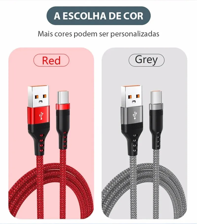 Extended 5-Meter Type-C USB Android 5A Super- Charging Cable Suitable For Huawei, Xiaomi, Vivo, And Leeco Phone Data Cable