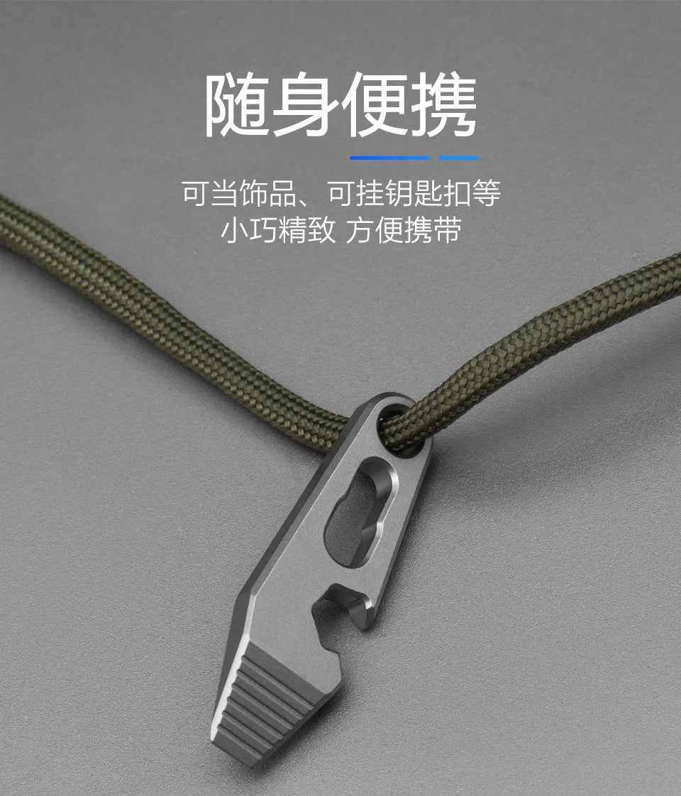 TC4 Titanium Alloy Pry Bar Mini Crowbar EDC Multifunctional Pocket Tool Outdoor Bottle Opener Exquisite Gift