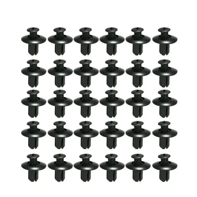 190PCS Set Car Universal Buckle 6 Models Size Fastenr Rivet Clamping Fastener Buckle Car Accessory ABS Material Fixed Screw