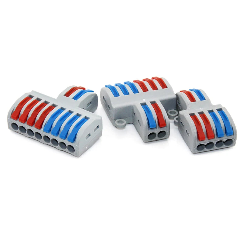 1/5/10 PCS 1 in Multiple Out Fast Electrical Connectors Universal Compact Splitter Wiring Cable Connector Push-in Terminal Block