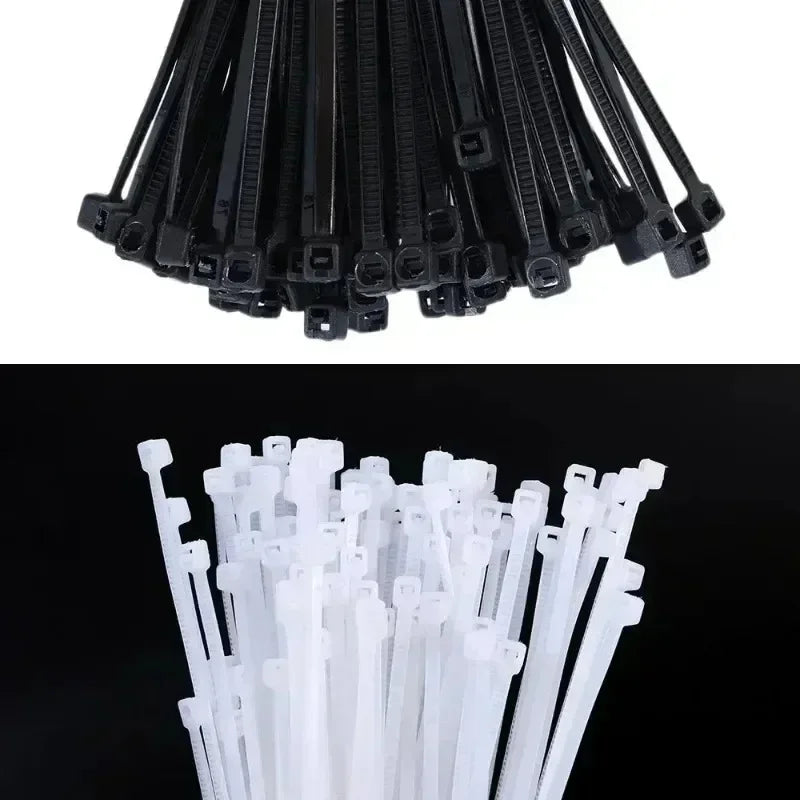 2000/100PCS Wholesale Self Locking Nylon Cable Ties Fastening Loop Heavy Cord Tie Duty Cables Fasten Rings Workshop Wire Straps