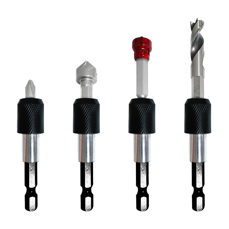 3PC Hexagonal Quick Release Self-locking Extension Rod Electric Drill Driver Quick Transfer Rod Screwdriver Extension Rod Tool