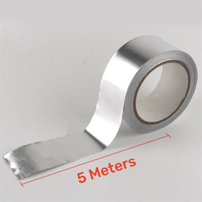 High Temperature Resistance Aluminum Foil Tape Kitchen Pipe Repair Tape Adhesive Sealing Foil Heat Insulation Leak Proof Tape