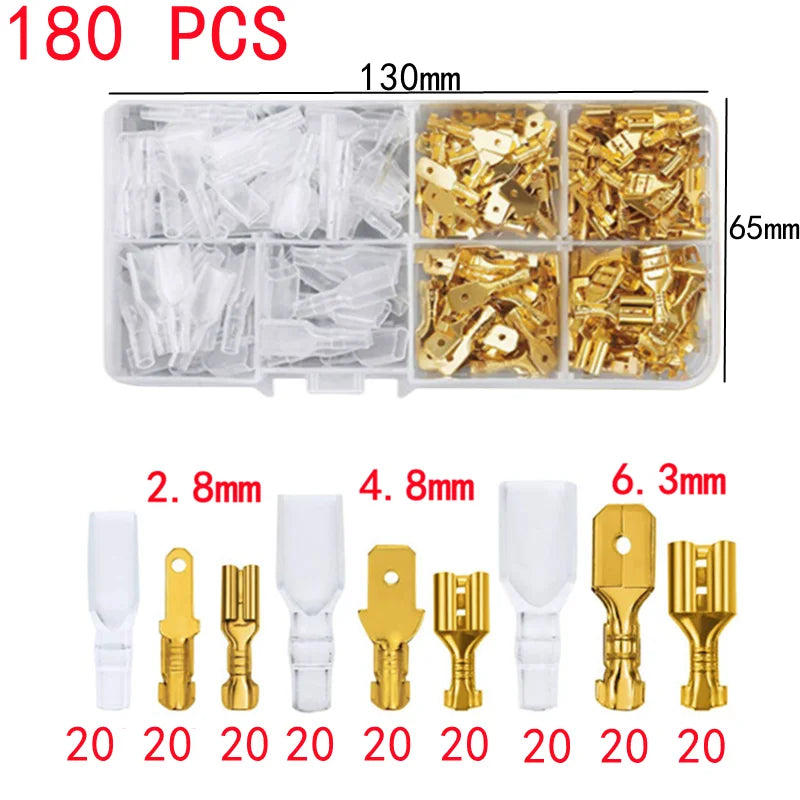 Boxed Crimp Terminal,Electrical Connector,U/O Shaped,Splicing Termination 2.8/4.8/6.3mm,Wire Connector,Cable Termination Pliers