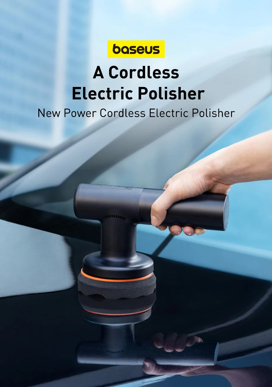 Baseus Car Polisher Machine Wireless Electric Polishing Wax Tool Adjustable Speed Cordless Auto Polish Waxing Machine