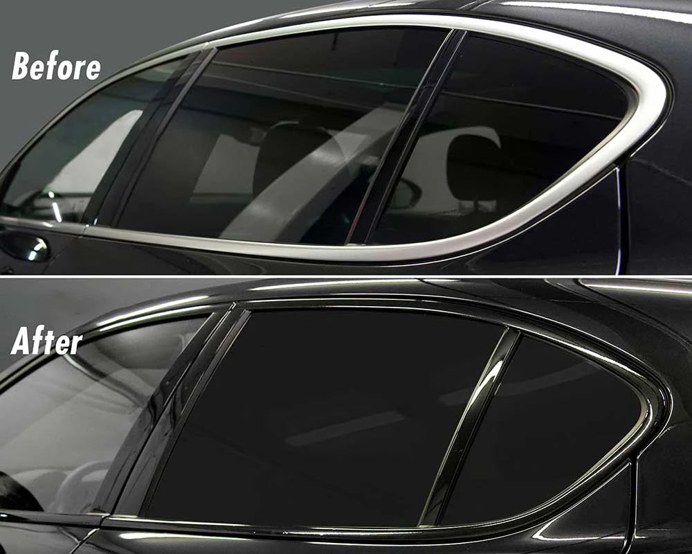 Glossy Black Vinyl Wrap Strip Tape Car Wrap Foil For Window Trim Door Protection Film 3/5/7/10 CM