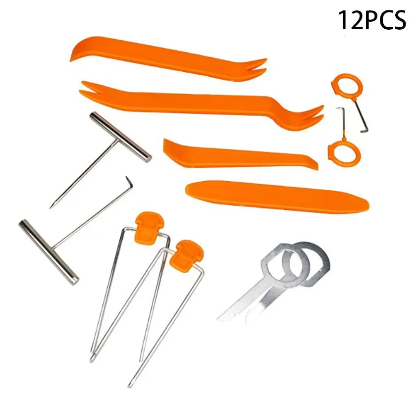 12 PCS Car Hand Tools Car Removal Kit DVD Stereo Conversion Kit Interior Plastic Trim Dashboard Removal Tool Repair Tool