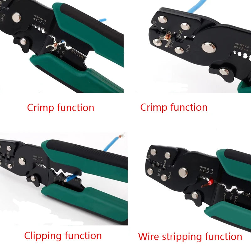 Multi-function Mini Electric Terminal Crimping Pliers With Wire Stripping Cutting Hand Crimping Tool Multiple Connector Kits