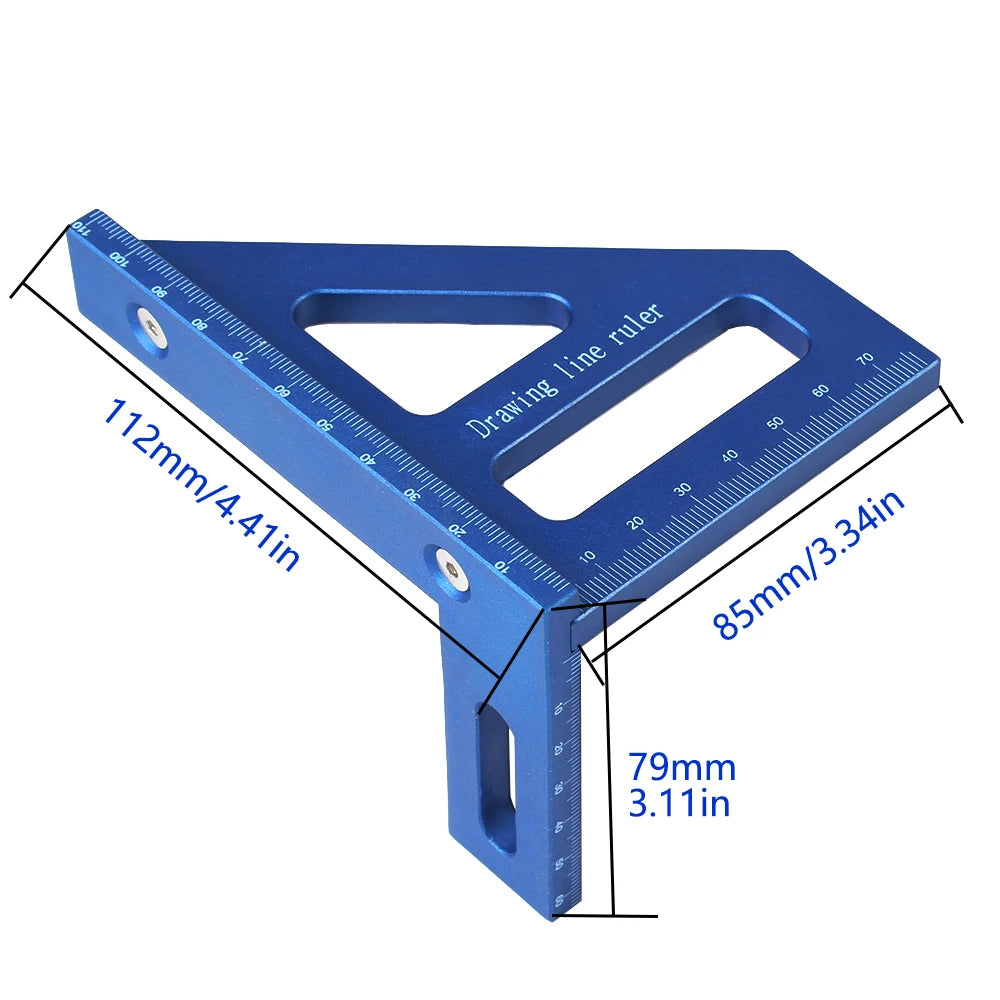 3D-Mehrwinkel-Messlineal, 45/90 Grad, Kunststoff, Zimmerei, Winkelmesser, Zeichenlinie, Lineal, Gehrungsdreieck, Layout-Werkzeug 