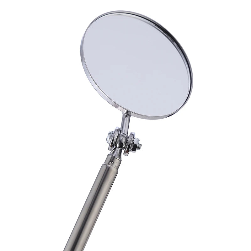 360 Degree Retractable Telescopic Inspection Detection Lens Round Mirror Silver Pocket Clip New Car Tools Extend DIY Tool