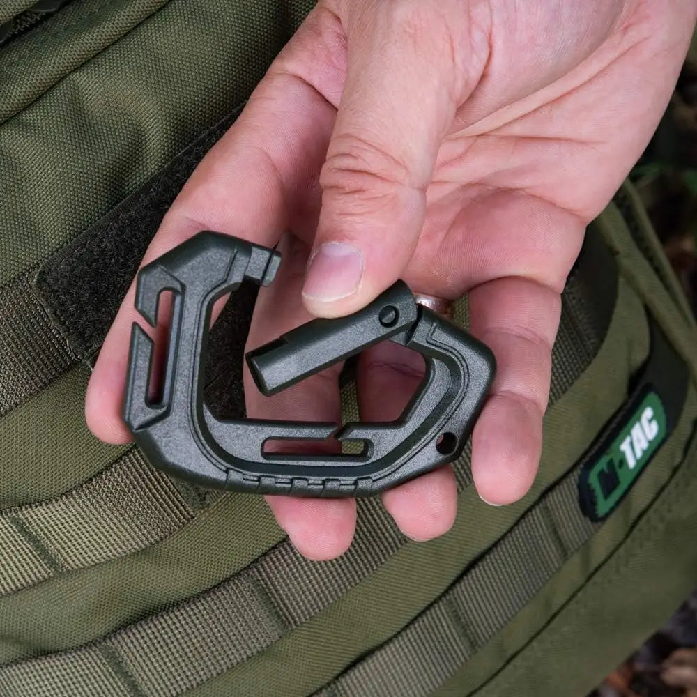 5Pcs Plastic Tactical Carabiners Fast Spring Hard Hook Buckle D-Clip For Molle Webbing Accessories Backpack/Vest/Belt