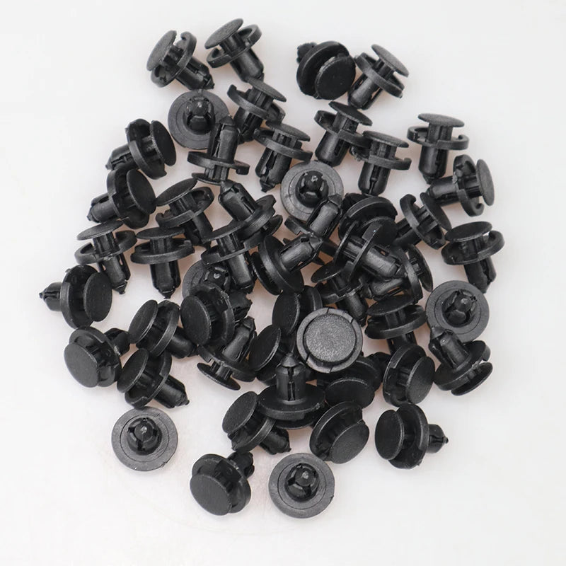 10/20/50pcs 8mm Diameter 8mm Black Vehicle Car Bumper Door Panel Fender Liner Clips Retainer Plastic Auto Fasteners Rivets Clips - ToolFlx