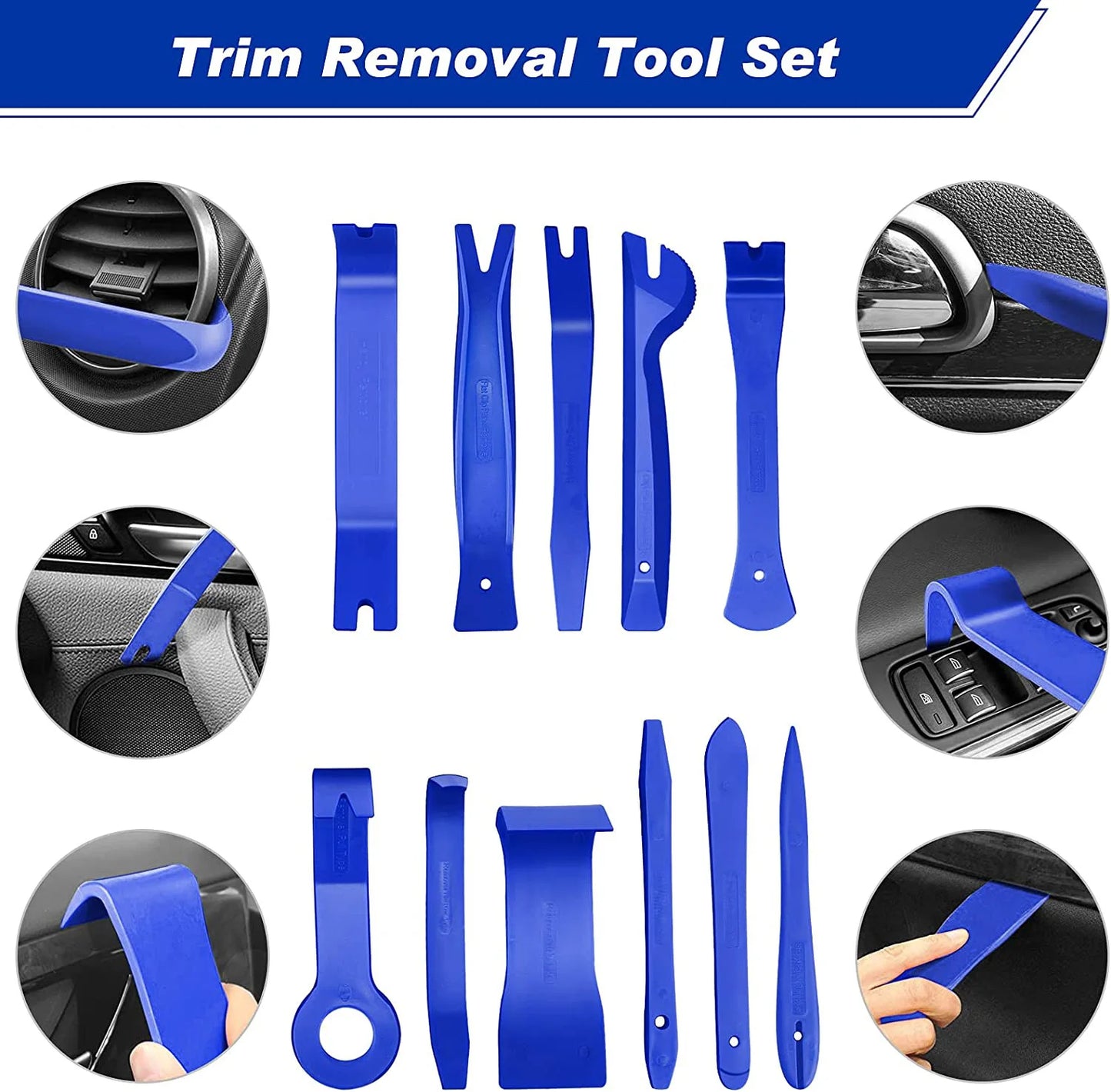 Car Trim Interior Plastic Disassembly Tools Kit Car Clips Panel Dashboard Removal Tool Auto Trim Hand Removal Accessories - ToolFlx