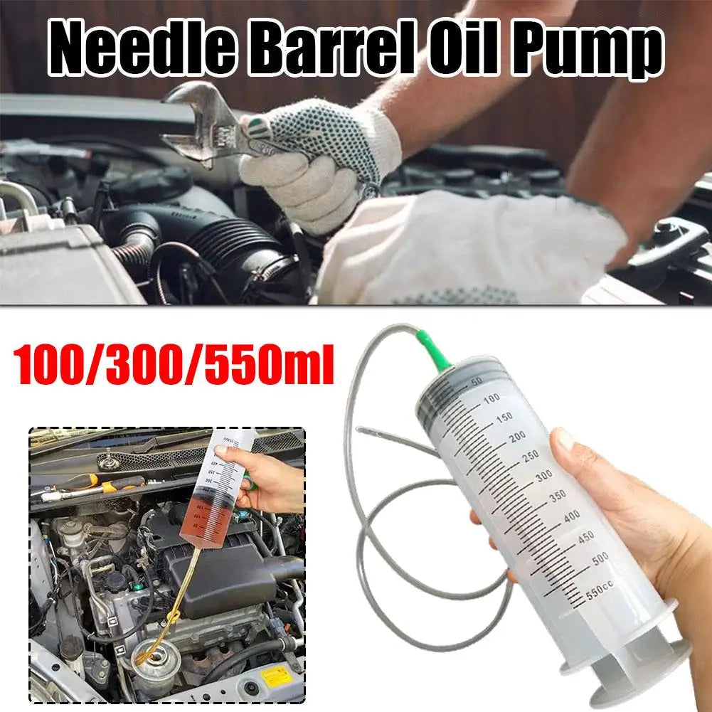 Large Capacity Syringes Reusable Needle Barrel Oil Pump with Scale Oil Suction Vacuum Syringe Pistol Pump Extractor