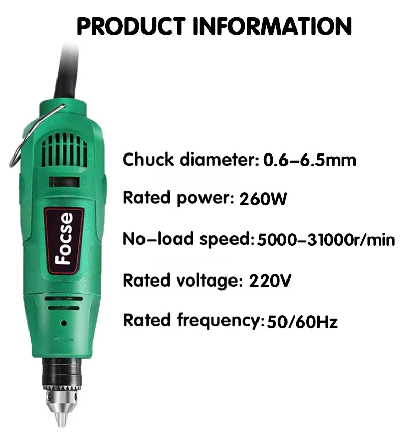 Dremel 260W/480W High-Power Engraver Electric Drill Engraving Rotary Tool Flexible Shaft 6-Position Variable Speed Polishing