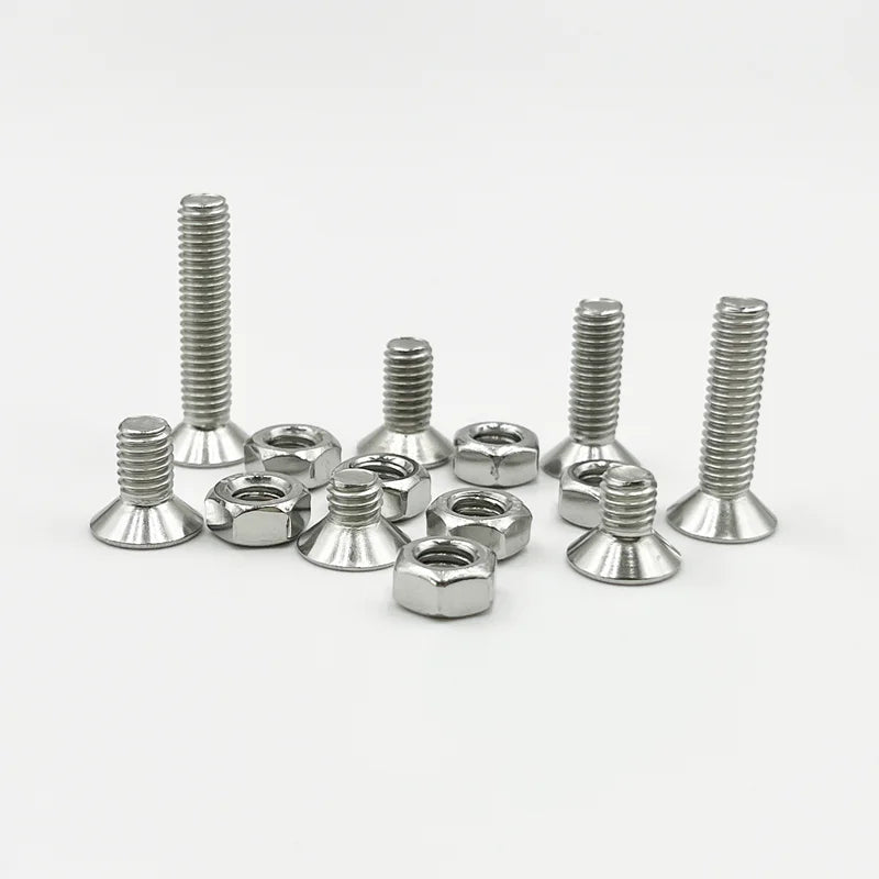 Allen Key Head Screw M2 M2.5 M3 M4 M5 M6 DIN7991 Stainless Steel 304 Hexagon Hex Socket Flat Countersunk Head Screw and Nut Set