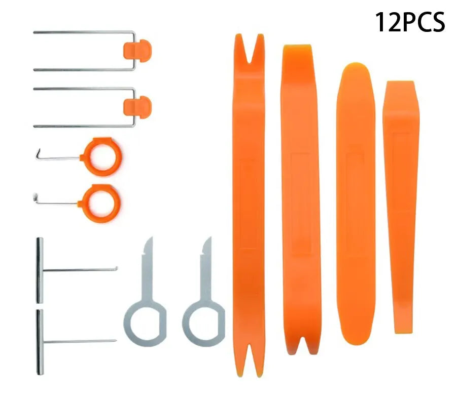 12-teiliges Auto-Handwerkzeug, Auto-Entfernungsset, DVD-Stereo-Umrüstsatz, Innenausstattung aus Kunststoff, Armaturenbrett, Entfernungswerkzeug, Reparaturwerkzeug 