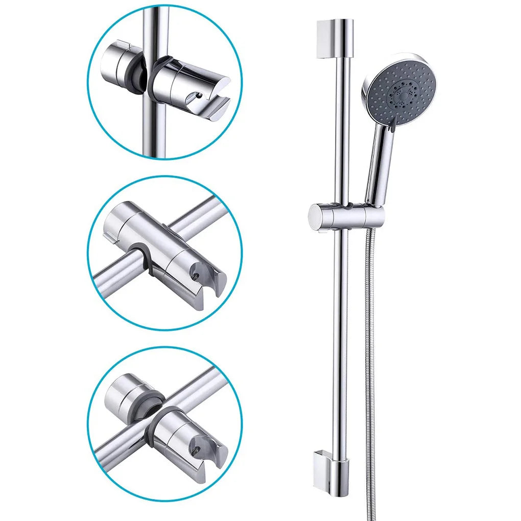 Shower Bracket Shower Rail Holder Adjustable 20~25mm ABS Chrome Shower Head Holder Bathroom Accessories Universal