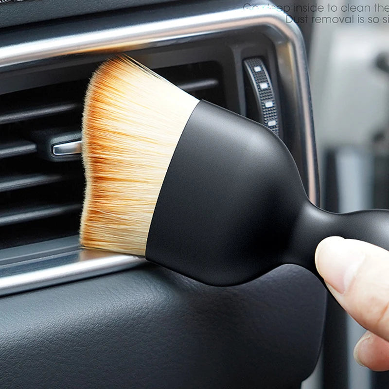 Car Air Vent Cleaning Soft Brush with Casing Car Interior Cleaning Tool Artificial Car Brush Car Crevice Dusting Car Detailing