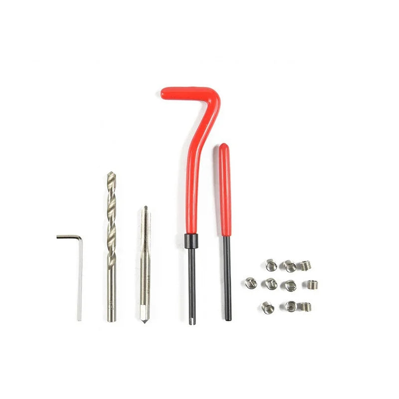 25/75/131pcs thread repair kit M2-M16, used to repair damaged thread monkey wrench Fried Dough Twists bit hand tool