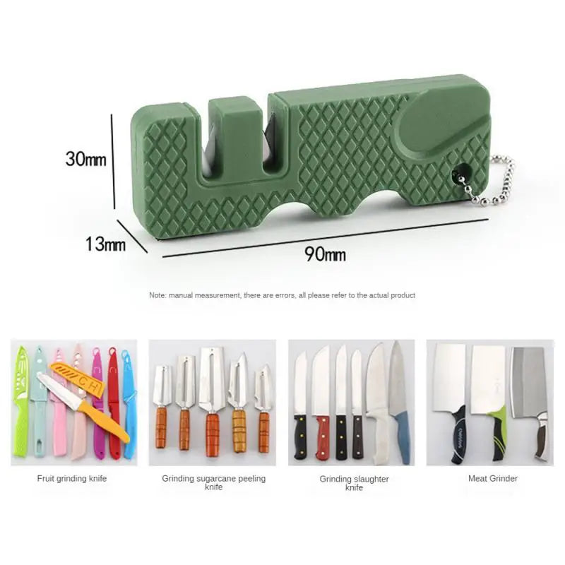 Mini Portable Outdoors Knife Sharpener Scissor Sharpen Gears Fish Hook Carbide Knife Whetstone Camping Tools Kitchen Accessories