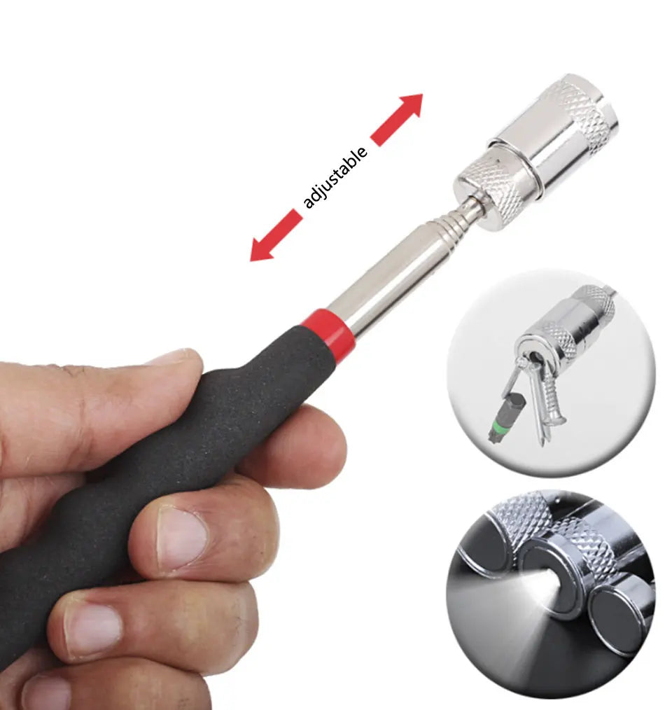 New Telescopic Magnetic Pen Metalworking Handy Tool Magnet Capacity for Picking Up Nut Bolt Adjustable Pickup Rod Stick Set