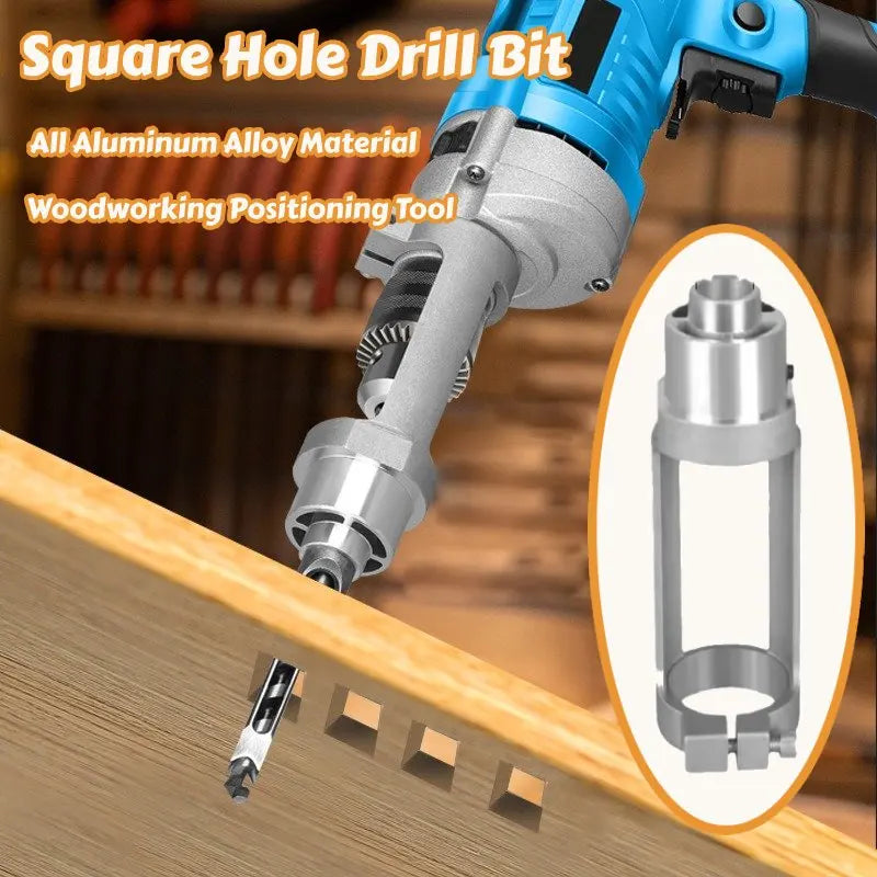 Square Hole Drill Bit Adapter Durable Accessories Easy Installation and Disassembly Joint Mortiser Bit for Hand Electric Drill