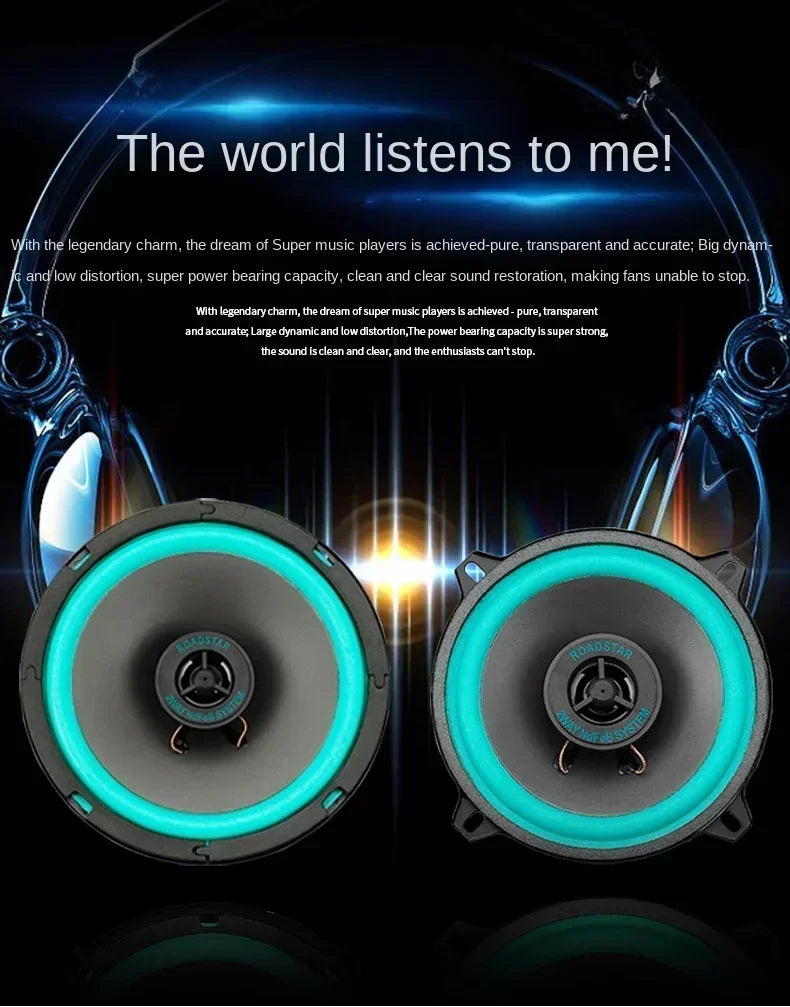 4/5/6.5 Inch Car Speakers Coaxial Subwoofer Universal Automotive Audio HiFi Music Full Range Frequency Car Stereo Speaker