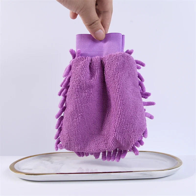 1/3/5pcs Microfiber Car Wash Gloves Auto Gloves Ultra Absorbent Wash Car Sponge Scratch Free Microfiber Car Cleaning Tool