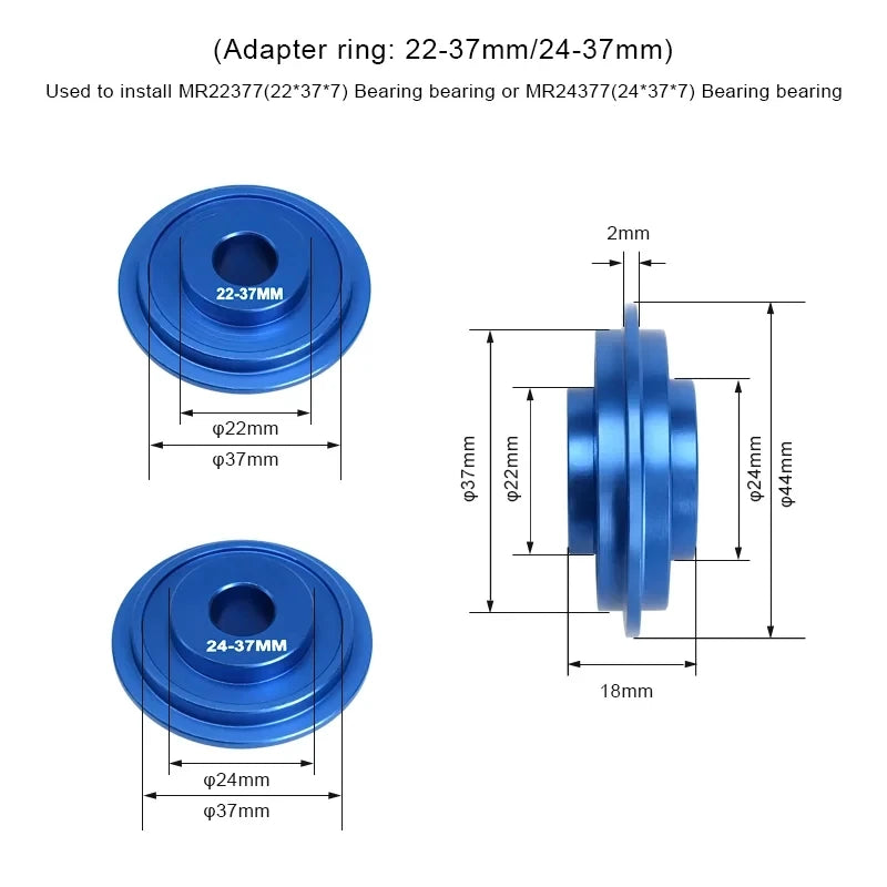 Fahrrad-Tretlager-Werkzeug zum Entfernen und Installieren für MTB Rennrad BB Press Fit 24 mm 30 mm BB86 BB30 BB92 PF30 Reparatursatz 