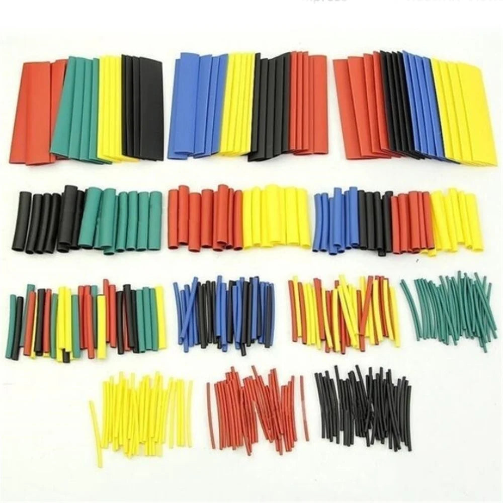 164/328/530 Pcs 2:1 Polyolefin Shrinking Assorted Heat Shrink Tube Wrap Wire Cable Insulated Sleeving Tubing Set