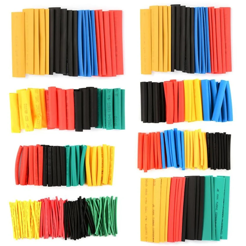 164/328/530 Pcs 2:1 Polyolefin Shrinking Assorted Heat Shrink Tube Wrap Wire Cable Insulated Sleeving Tubing Set