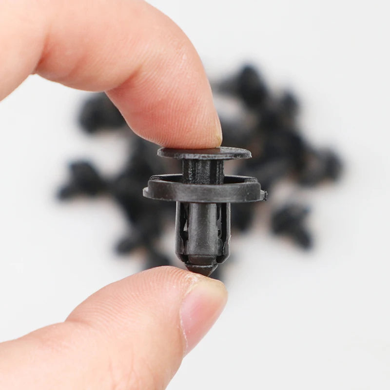 10/20/50pcs 8mm Diameter 8mm Black Vehicle Car Bumper Door Panel Fender Liner Clips Retainer Plastic Auto Fasteners Rivets Clips - ToolFlx