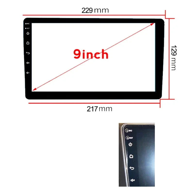 229*129*217mm For 9 10 Inch Radio Stereo DVD Touch Full LCD Screen For TEYES CC2 CC3 Car Tempered Glass Protective Film Sticker