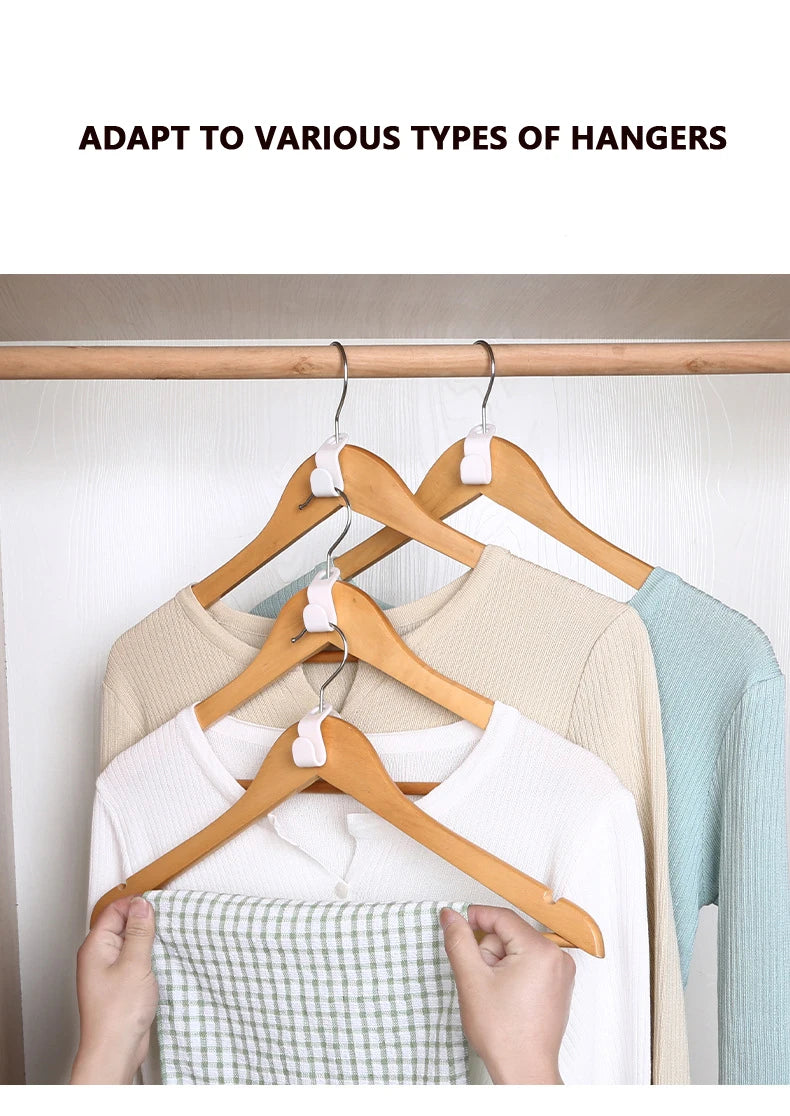 Multi-function Wardrobe Space-saving Hanger Hook Coat Hook Plastic Closet Stack Hanger Rack Bedroom Storage Wardrobe Organizer