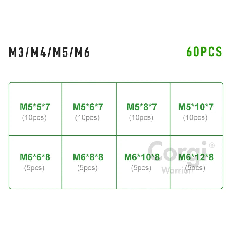 Messing-Wärmeeinstellmutter, Heißschmelzmuttern, Gewindeeinsatz, Rändelmutter, Einbettungs-Kupfermuttern-Sortiment zum Befestigen von 3D-Drucken M2-M6 