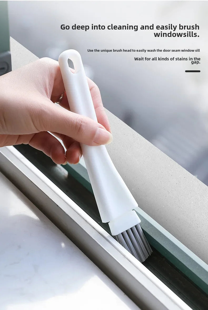 Household window groove cleaning brush multi-functional door and window groove tile gap cleaning brush hard bristle brush dea...