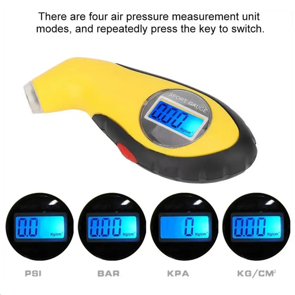 Car Bike Truck Auto Air PSI Meter Tester Tyre Digital Tire Pressure Gauge LCD