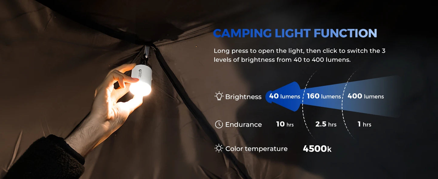 FLEXTAILGEAR TINY PUMP X - Portable Electric Air Pump with Camping Light Rechargeable for Pool Floats Air Mattress Vacuum Bags