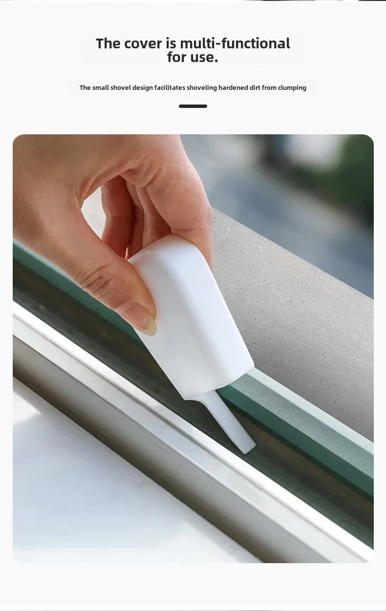 Household window groove cleaning brush multi-functional door and window groove tile gap cleaning brush hard bristle brush dea...