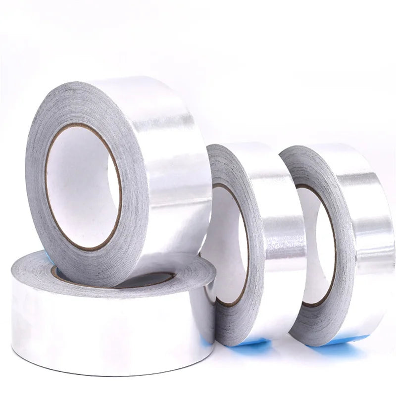 High Temperature Resistance Aluminum Foil Tape Kitchen Pipe Repair Tape Adhesive Sealing Foil Heat Insulation Leak Proof Tape