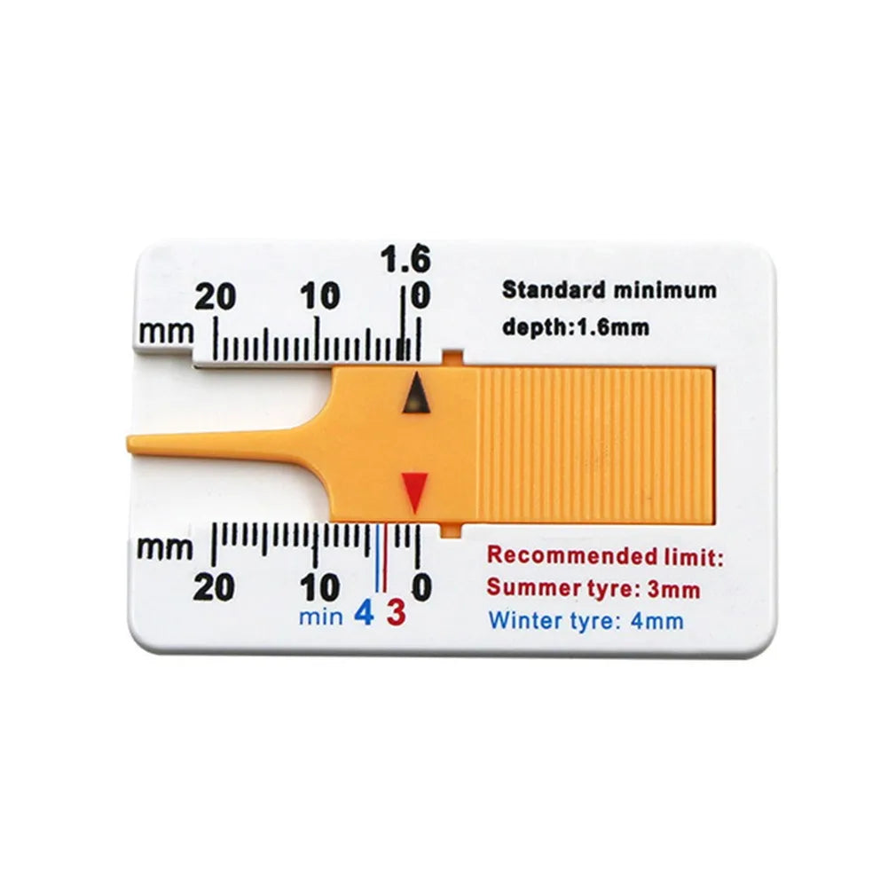 Tyre Tread Depth Depthometer Car Wheel Tread Depthometer Tread Ruler Wheel Measure Tool Plastic Measure Tool