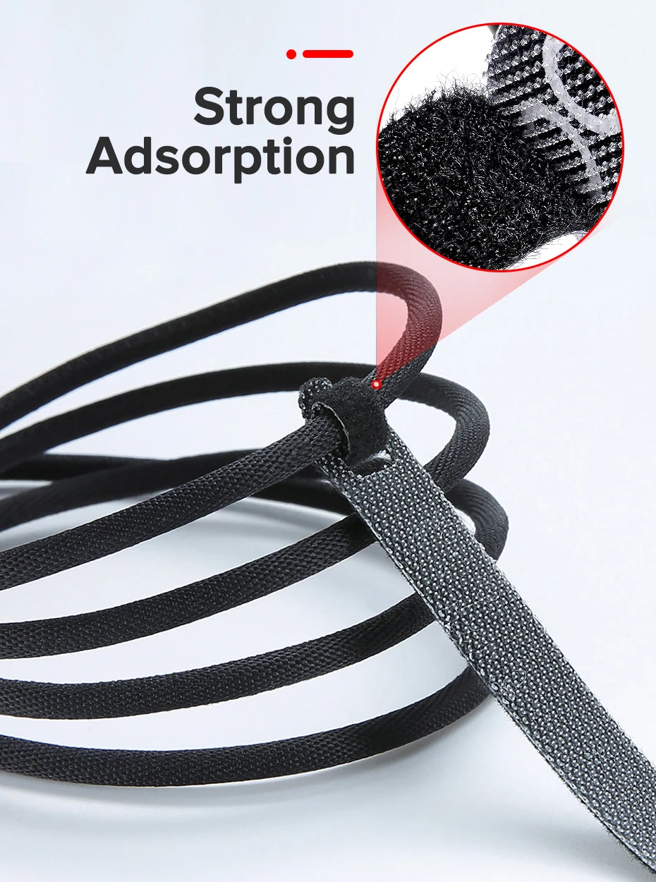 QOOVI Cable Organizer Wire Winder 15*1.2cm USB Cable Management Clip For Earphone Holder Mouse Keyboard Cord Protector