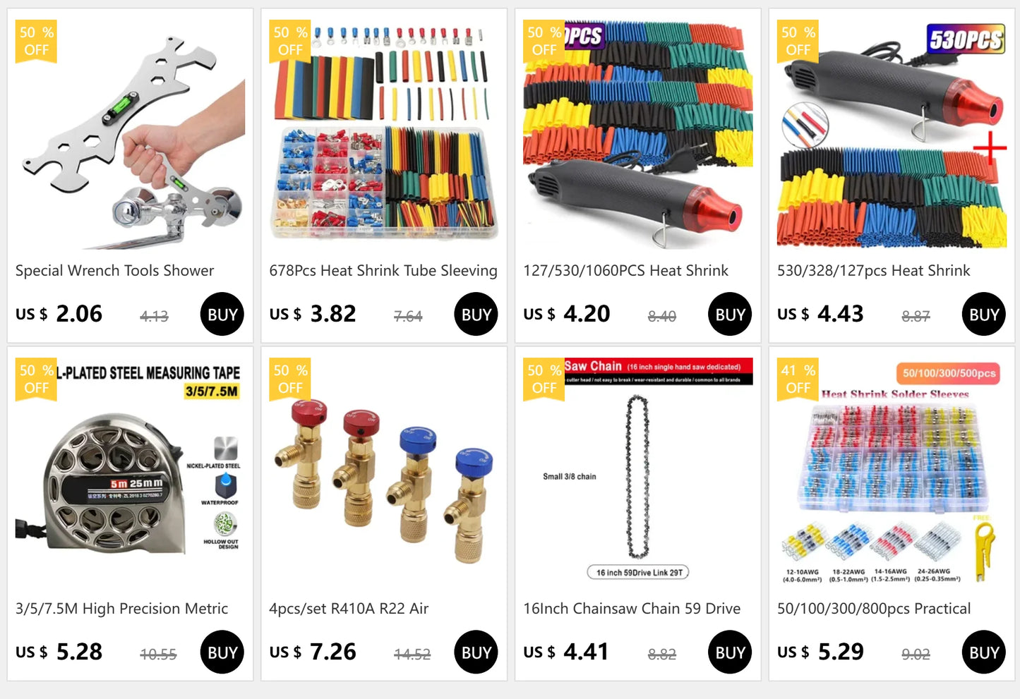 Lot de 50 à 1 000 connecteurs de fils à souder thermorétractables, connecteurs isolés bout à bout à souder, kit de connecteurs à souder pour automobile et marine 