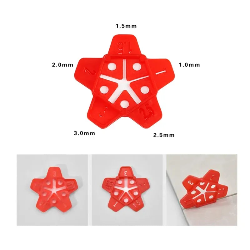 50pcs 1-3mm Removable Wall Tiles Ceramic Gap Locator Cross Tile Leveling System Gap Floor Construction Tools Reuse