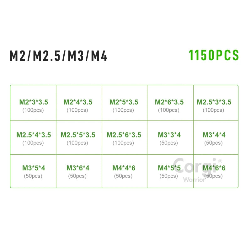 Écrou d'insertion en laiton à prise chaude Écrous thermofusibles Kit d'assortiment d'écrous en cuivre à encastrement moleté fileté pour attacher des impressions 3D M2-M6 